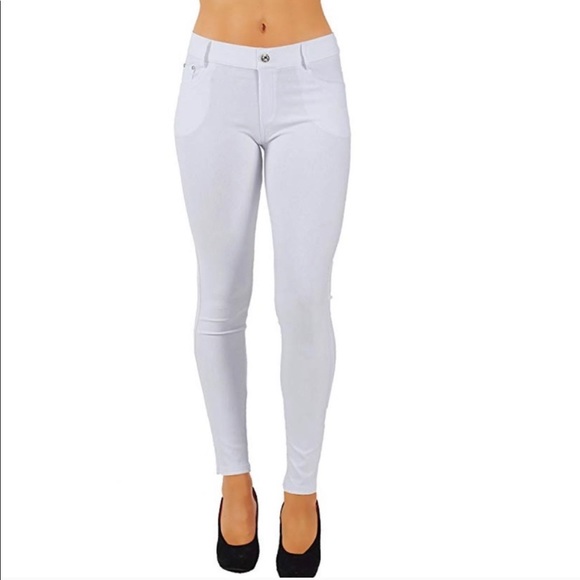 Pants - #23 White Classy Jeggings